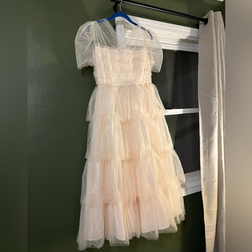 NY&CO Cream Size S Midi Dress